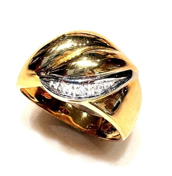 Anillo Sommer Mujer Flower in Oro amarillo Diamante 0.03 Ct FASCIA DIA CT 0.02 SOMMER - FASCIA DIA CT 0.02 SOMMER